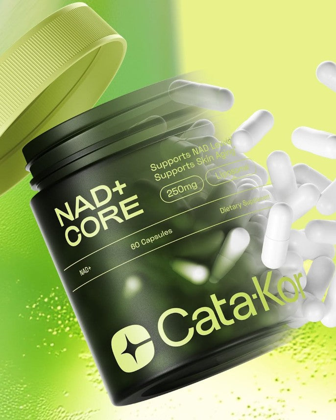 Cata-Kor NAD+ Supplement for Skin Aging Support, Energy, and Focus